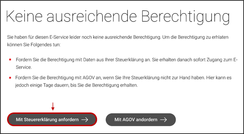 keine ausreichenden Berechtigungen